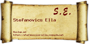 Stefanovics Ella névjegykártya